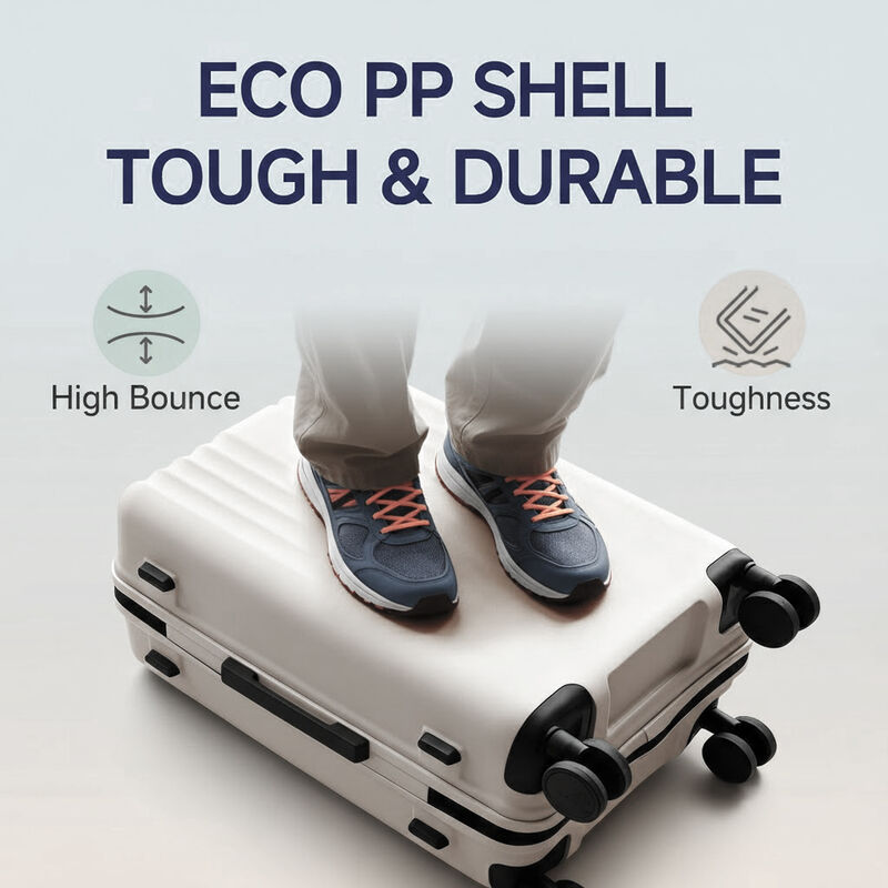 Maleta leve de 20 polegadas de PP com 42L de alta capacidade e TSA Bloquear Concha duravel Carregar na bagagem com rodas giratórias silenciosas