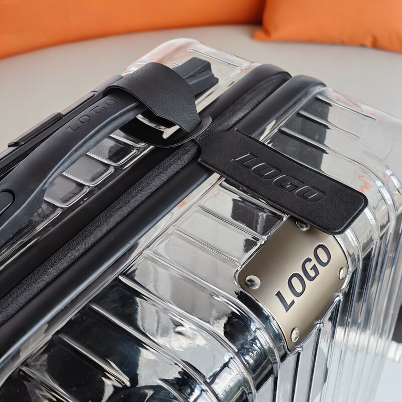 Dry and Wet Separation Transparent Luxury PC Waterproof Hard Shell Carry-on Suitcase with TSA Lock Clear Valise Cabin Travel Luggage