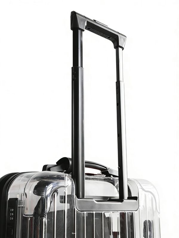 Dry and Wet Separation Transparent Luxury PC Waterproof Hard Shell Carry-on Suitcase with TSA Lock Clear Valise Cabin Travel Luggage