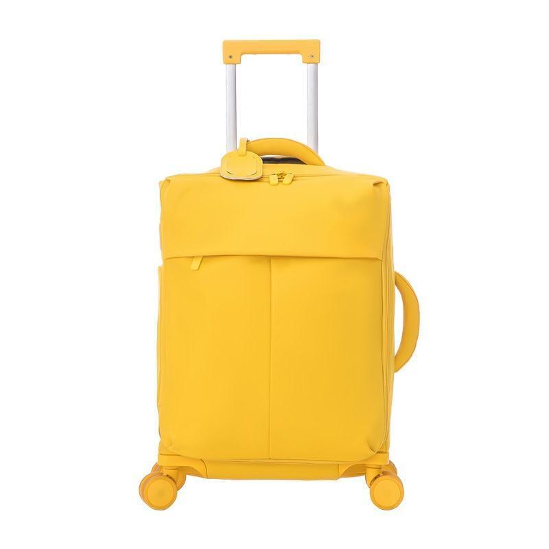 20 24 Inch Twill Nylon Luggage Suitcase USB Charging Front Opening Lightweight Carry on Luggage