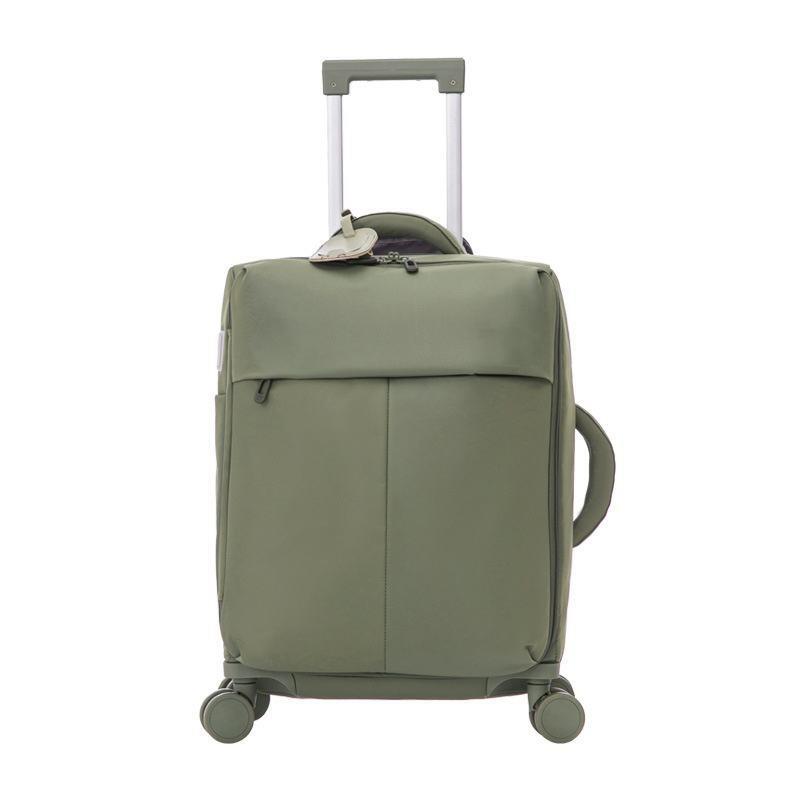 20 24 Inch Twill Nylon Luggage Suitcase USB Charging Front Opening Lightweight Carry on Luggage