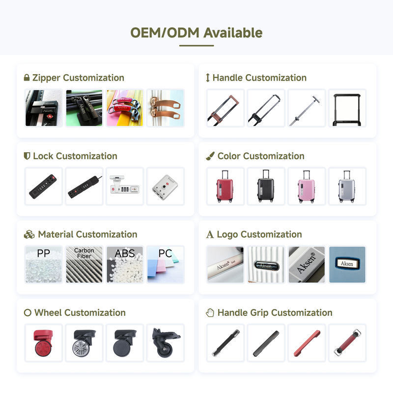 20 24 Inch Twill Nylon Luggage Suitcase USB Charging Front Opening Lightweight Carry on Luggage