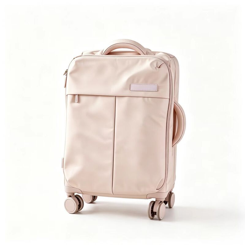 20 24 Inch Twill Nylon Luggage Suitcase USB Charging Front Opening Lightweight Carry on Luggage