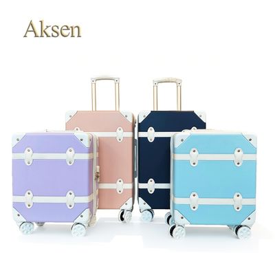 Hard Shell Cabin Carry On Vintage Embarque Maleta Set de bagagem em cores elegantes e brilhantes para viagens de amantes
