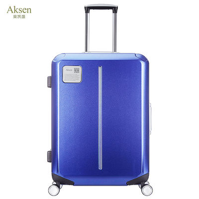 Zipper Closure Luxury 20-inch Aluminum Business Suitcase with Spinner Caster Scratch-resistant Lightweight PC Modern Style Carry-on Luggage